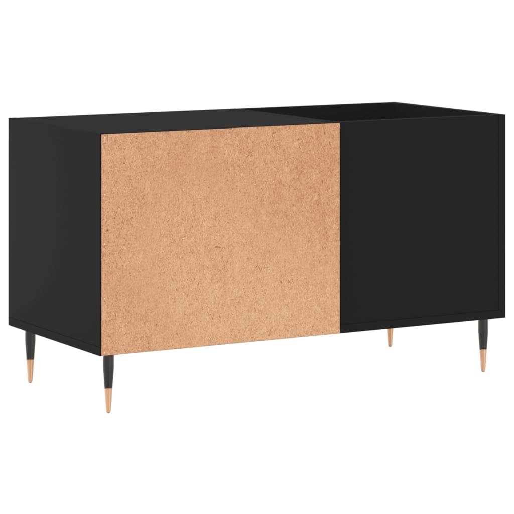 Record Cabinet Black 85x38x48 cm Wood Material