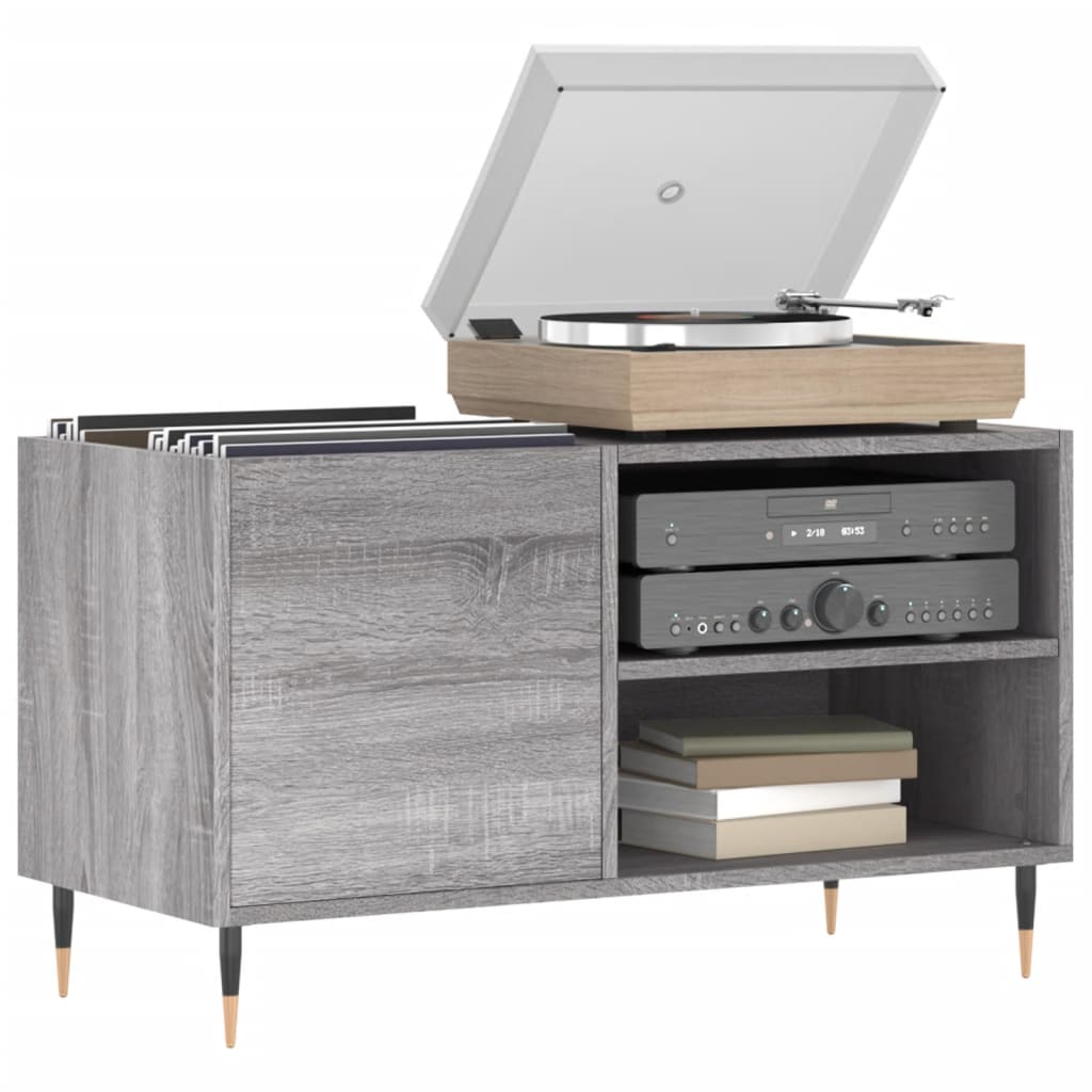 Record Cabinet Gray Sonoma 85x38x48 cm Wood Material