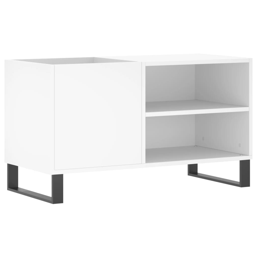 Record Cabinet White 85x38x48 cm Wood Material