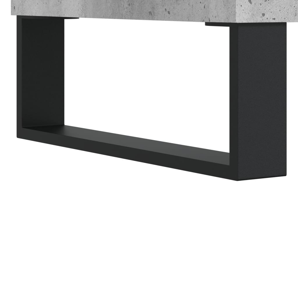 Record Cabinet Concrete Grey 85x38x48 cm Wood Material