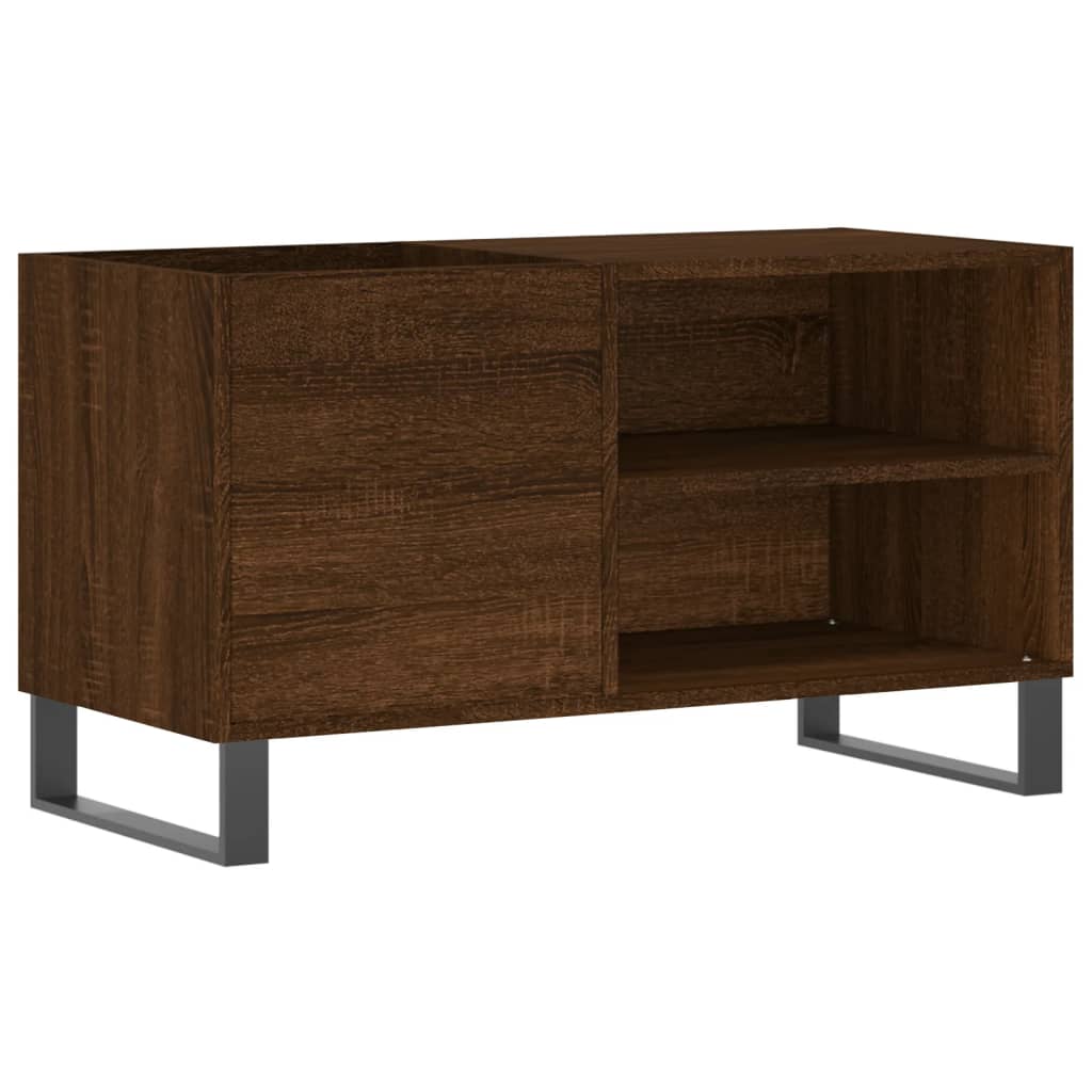 Record Cabinet Brown Oak Look 85x38x48 cm Wood Material