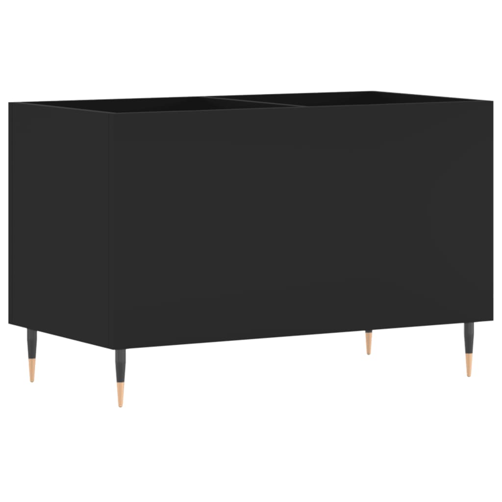 Record Cabinet Black 74.5x38x48 cm Wood Material