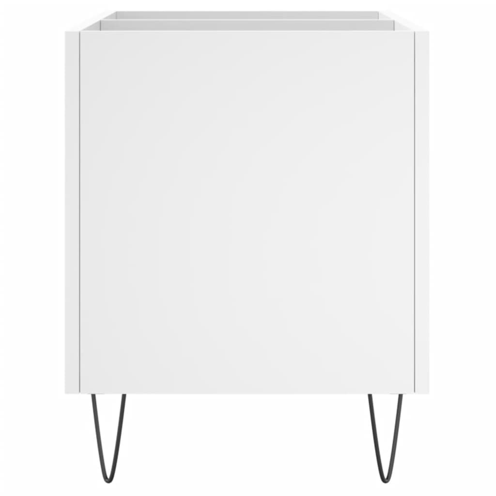 Record Cabinet White 74.5x38x48 cm Wood Material