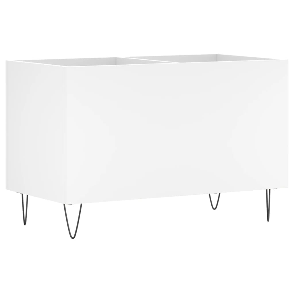 Record Cabinet White 74.5x38x48 cm Wood Material