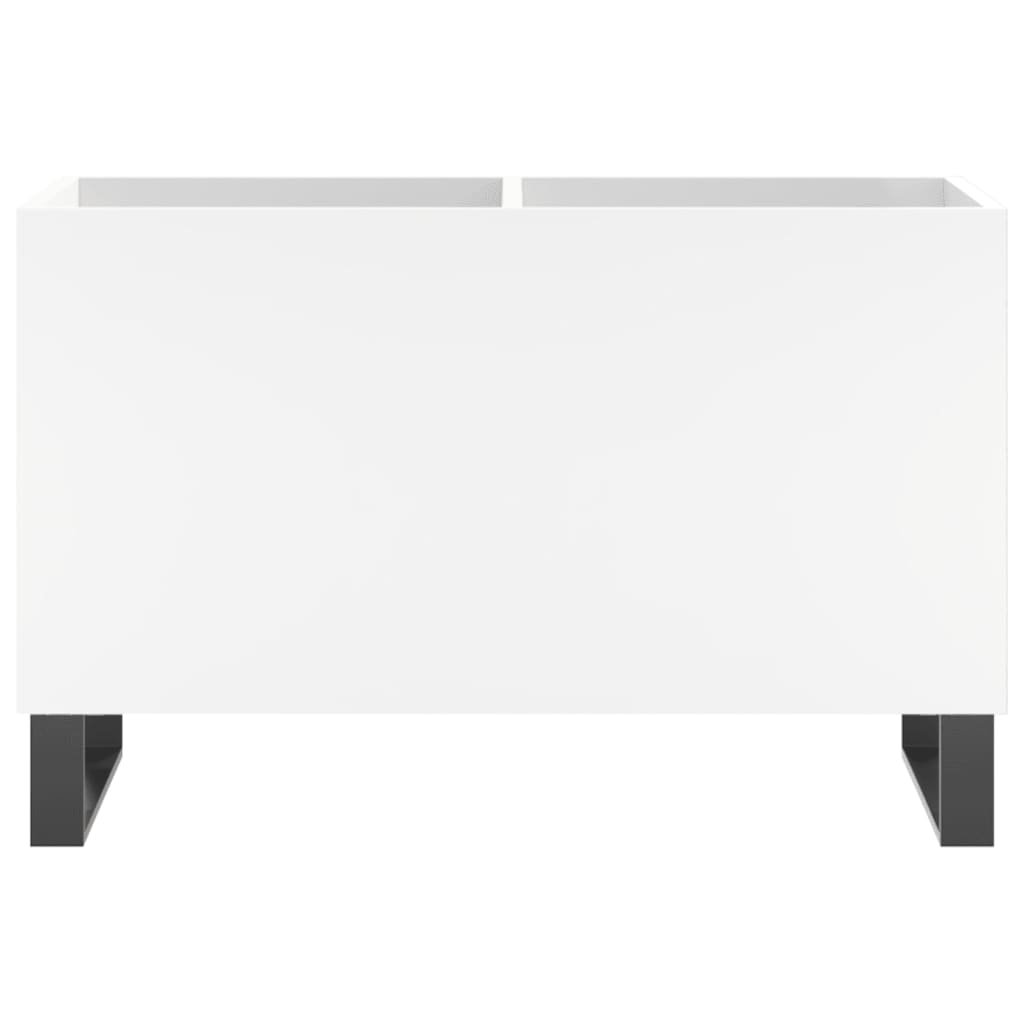 Record Cabinet White 74.5x38x48 cm Wood Material