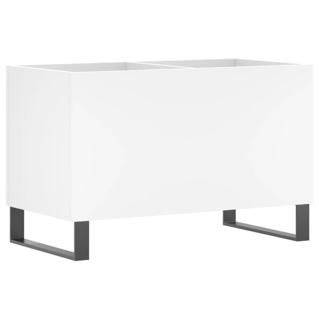 Record Cabinet White 74.5x38x48 cm Wood Material