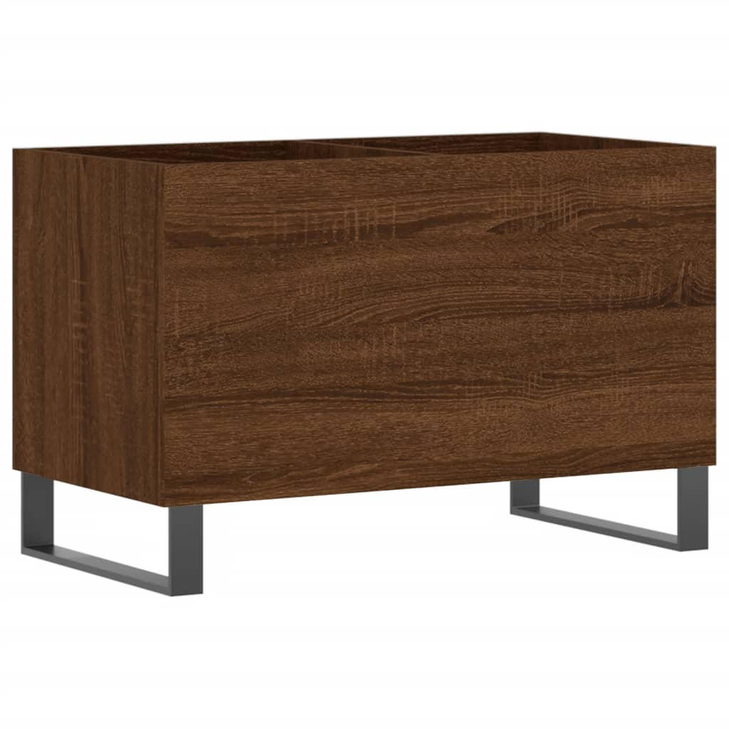 Record Cabinet Brown Oak Look 74.5x38x48 cm Wood Material