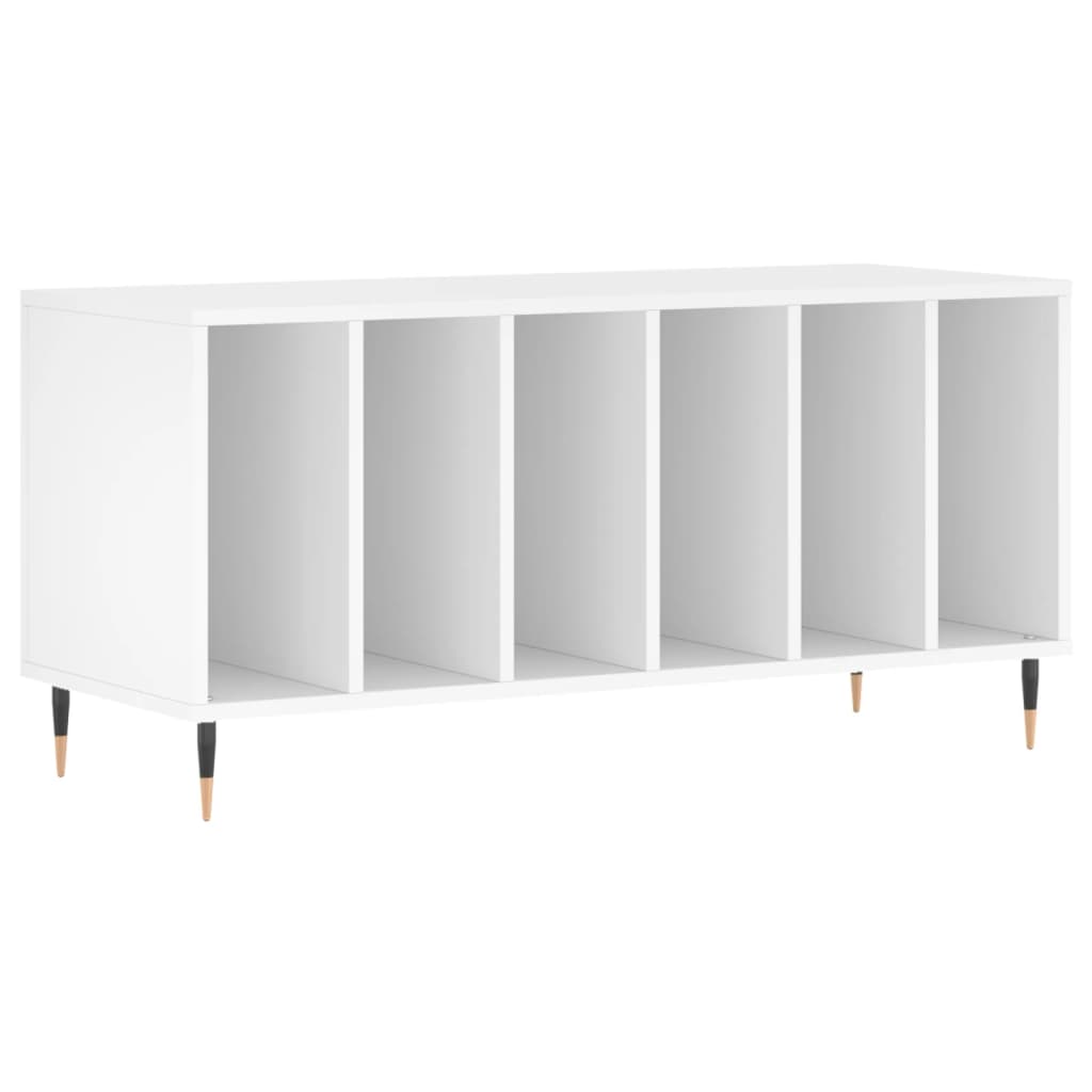 Record Cabinet White 100x38x48 cm Wood Material