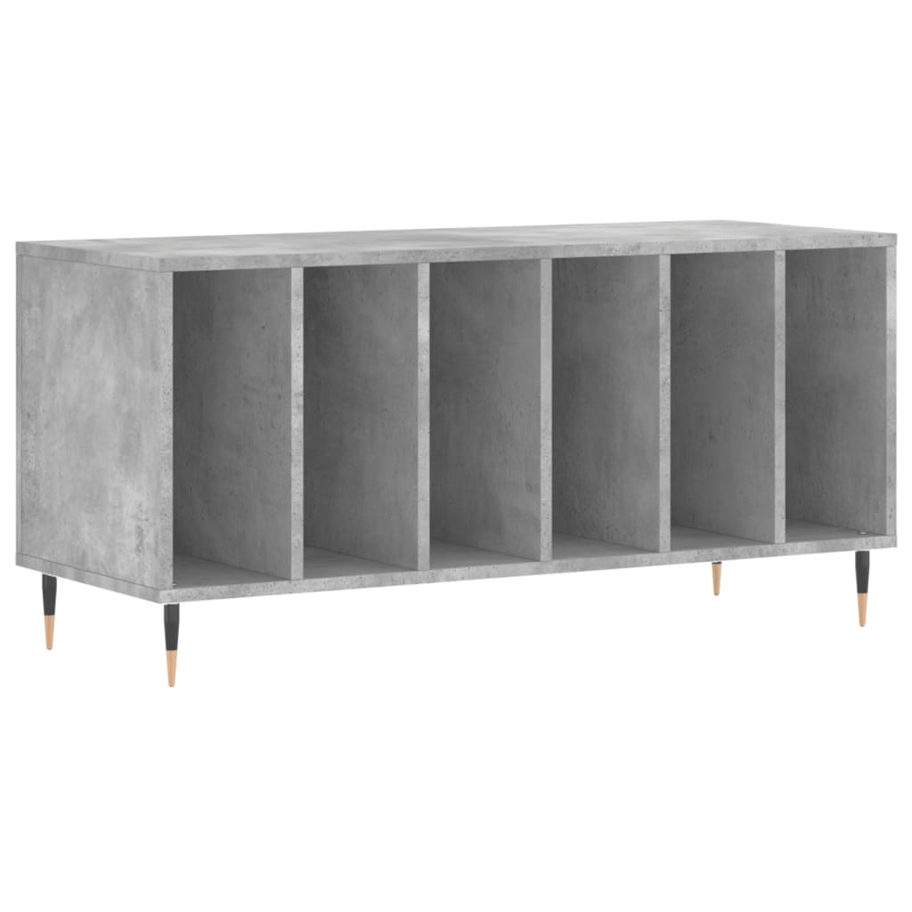 Record Cabinet Concrete Grey 100x38x48 cm Wood Material