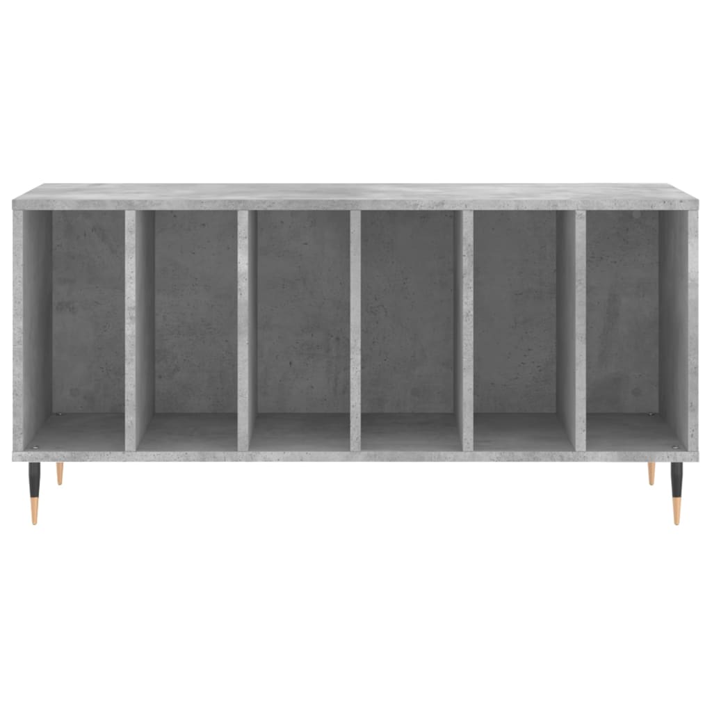 Record Cabinet Concrete Grey 100x38x48 cm Wood Material