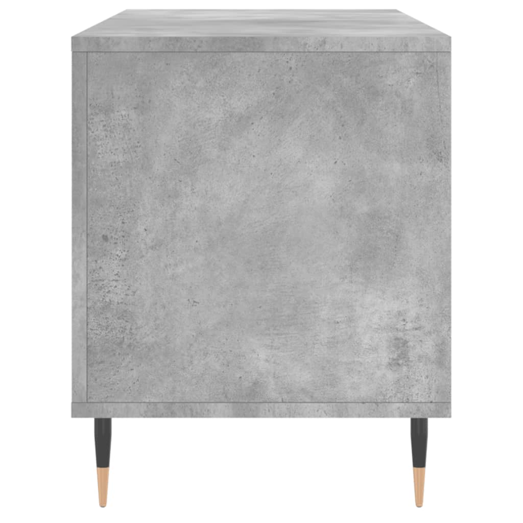 Record Cabinet Concrete Grey 100x38x48 cm Wood Material