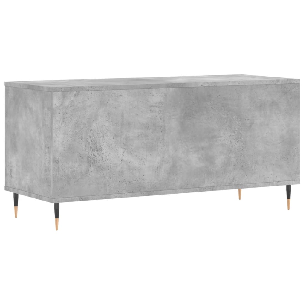 Record Cabinet Concrete Grey 100x38x48 cm Wood Material