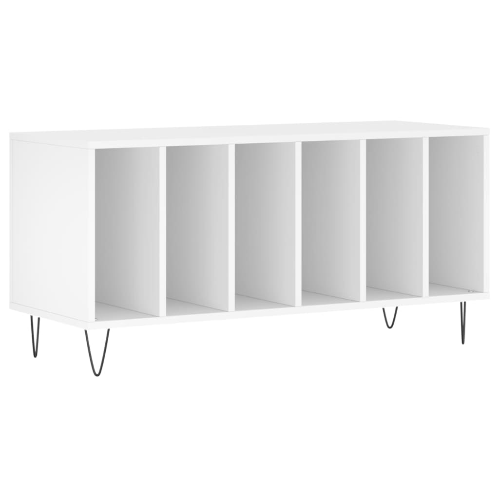 Record Cabinet White 100x38x48 cm Wood Material