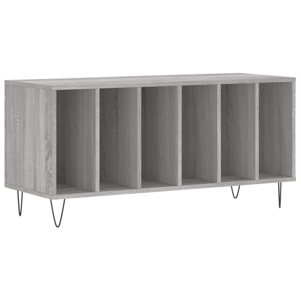 Record Cabinet Gray Sonoma 100x38x48 cm Wood Material