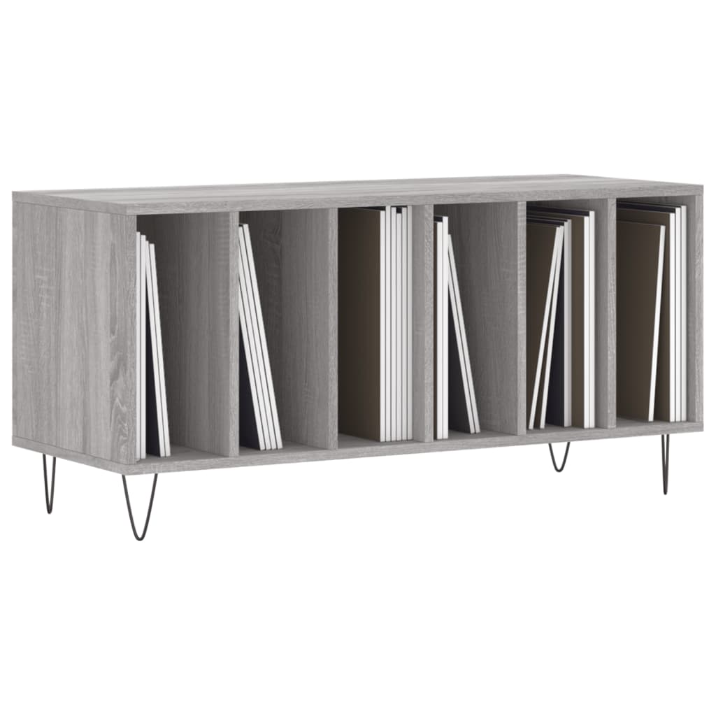 Record Cabinet Gray Sonoma 100x38x48 cm Wood Material