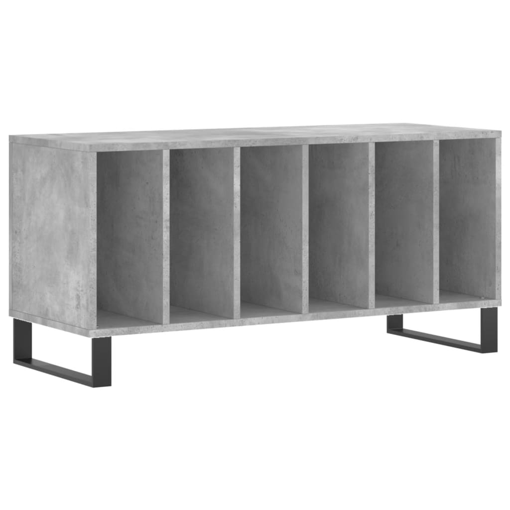 Record Cabinet Concrete Grey 100x38x48 cm Wood Material