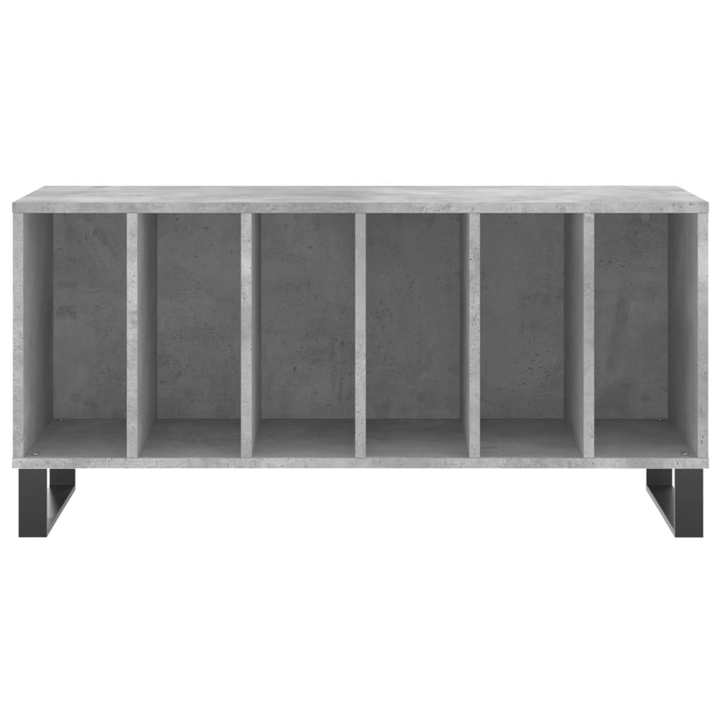 Record Cabinet Concrete Grey 100x38x48 cm Wood Material