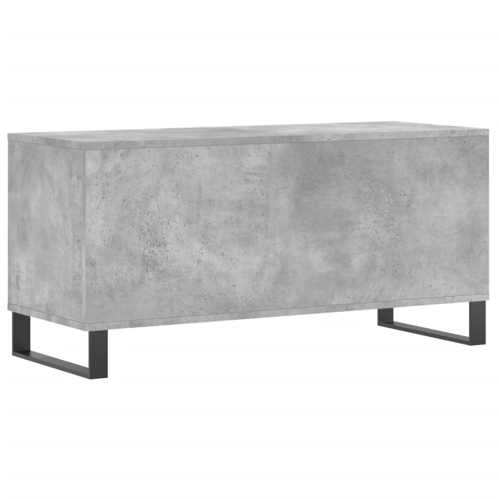 Record Cabinet Concrete Grey 100x38x48 cm Wood Material