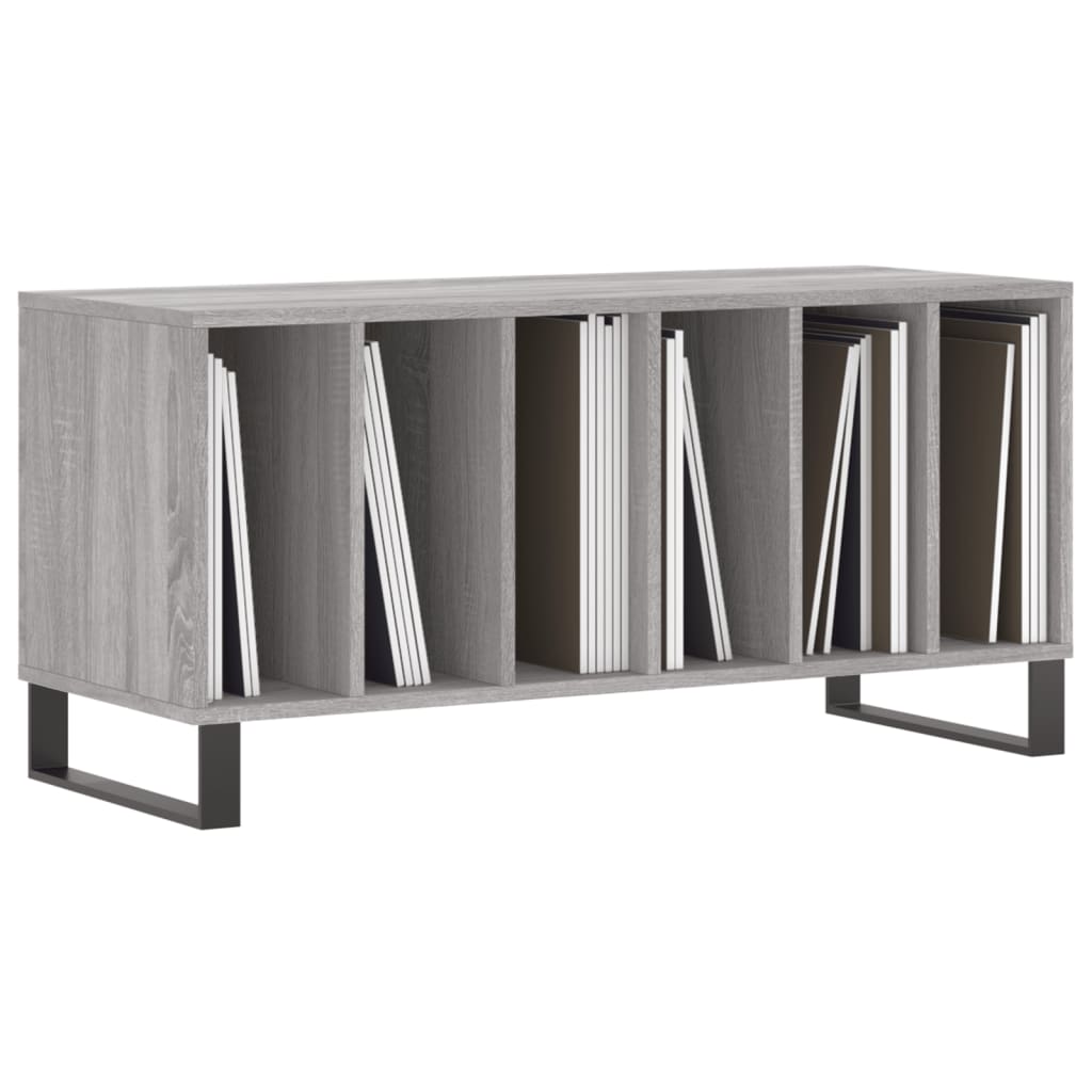 Record Cabinet Gray Sonoma 100x38x48 cm Wood Material