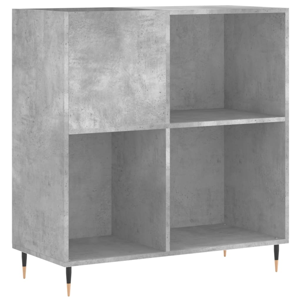 Record Cabinet Concrete Grey 84.5x38x89 cm Wood Material