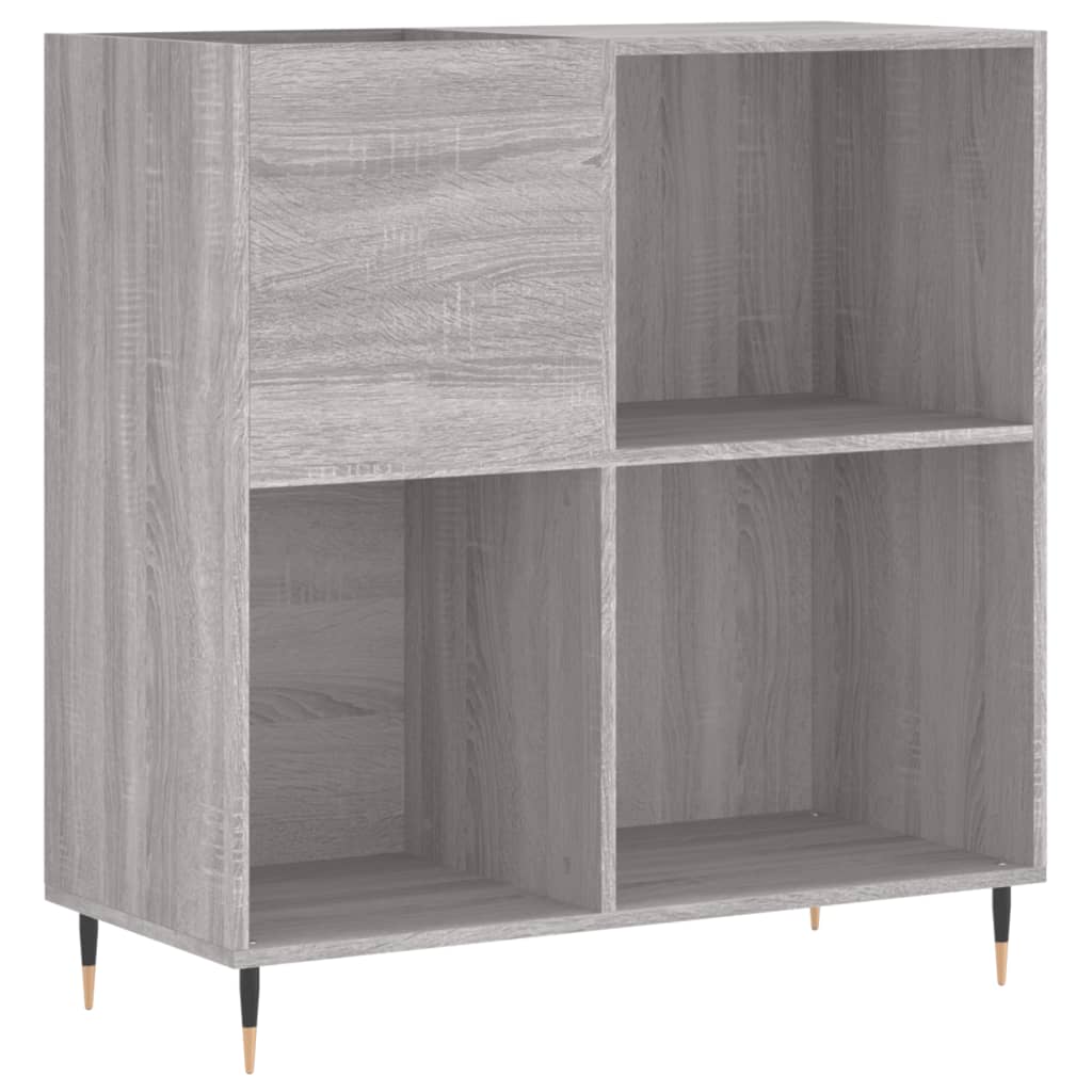 Record Cabinet Gray Sonoma 84.5x38x89 cm Wood Material