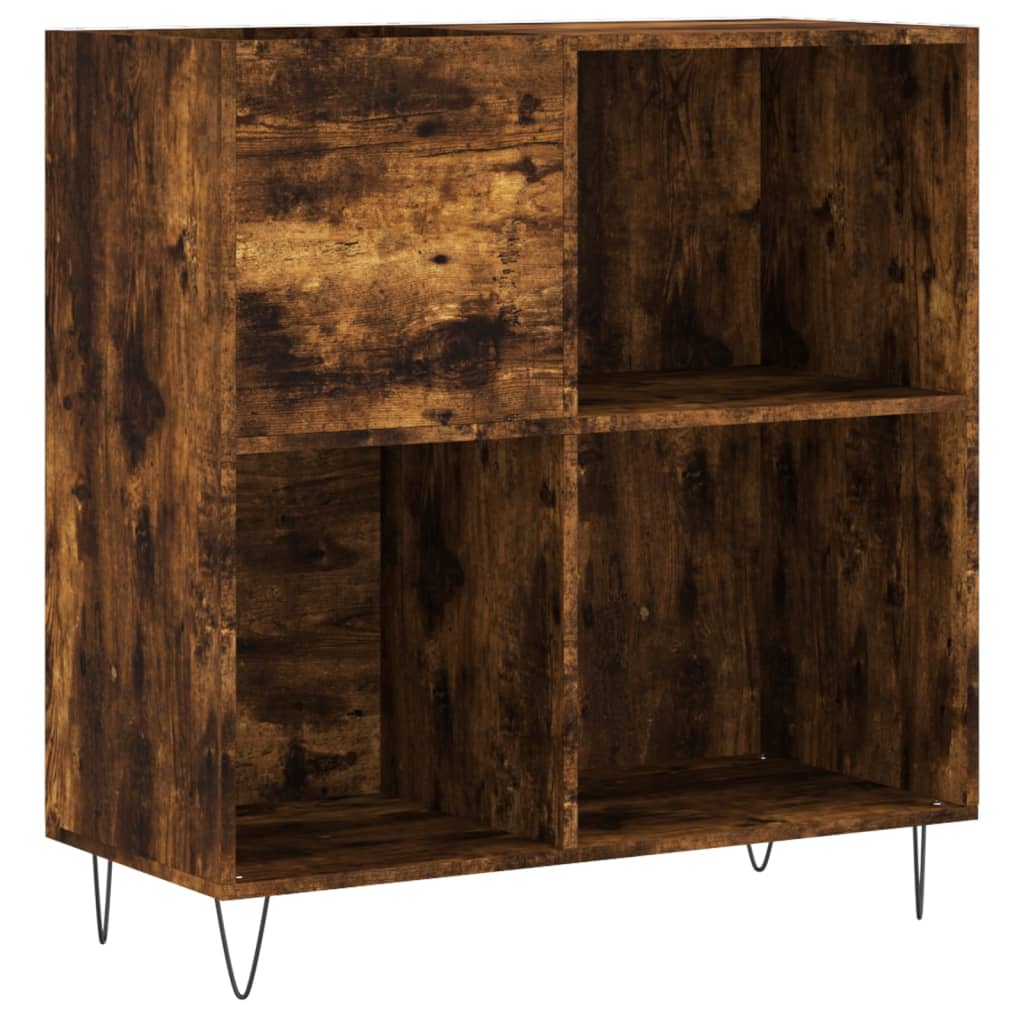 Record Cabinet Smoked Oak 84.5x38x89 cm Wood Material