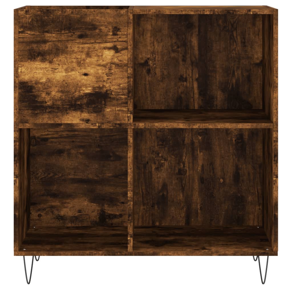 Record Cabinet Smoked Oak 84.5x38x89 cm Wood Material