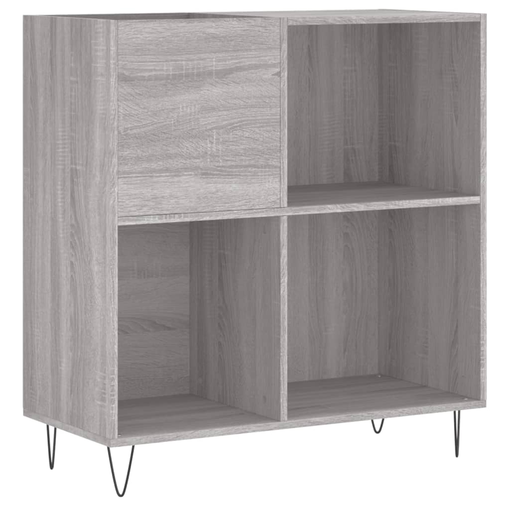 Record Cabinet Gray Sonoma 84.5x38x89 cm Wood Material