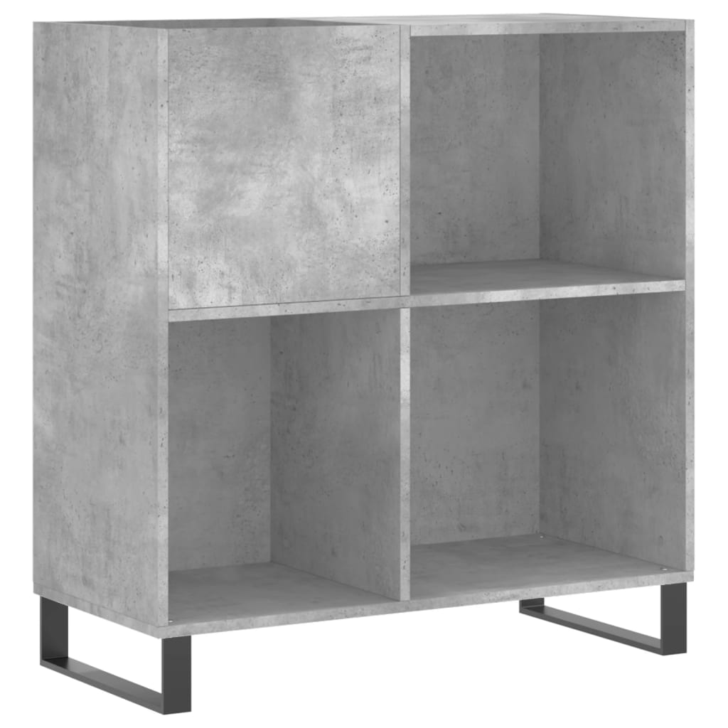 Record Cabinet Concrete Grey 84.5x38x89 cm Wood Material