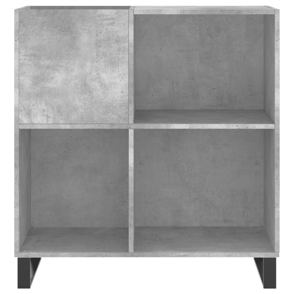 Record Cabinet Concrete Grey 84.5x38x89 cm Wood Material