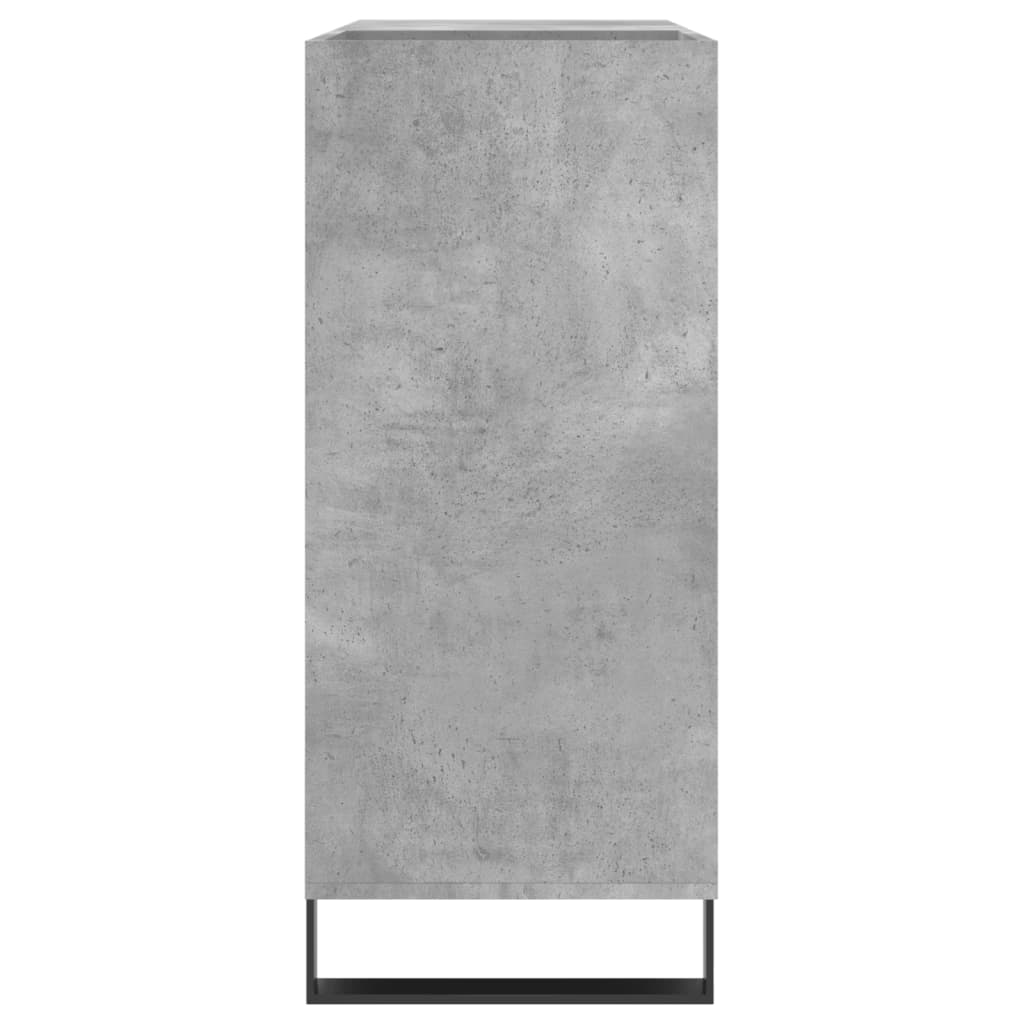 Record Cabinet Concrete Grey 84.5x38x89 cm Wood Material