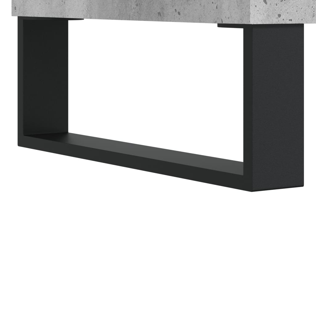 Record Cabinet Concrete Grey 84.5x38x89 cm Wood Material