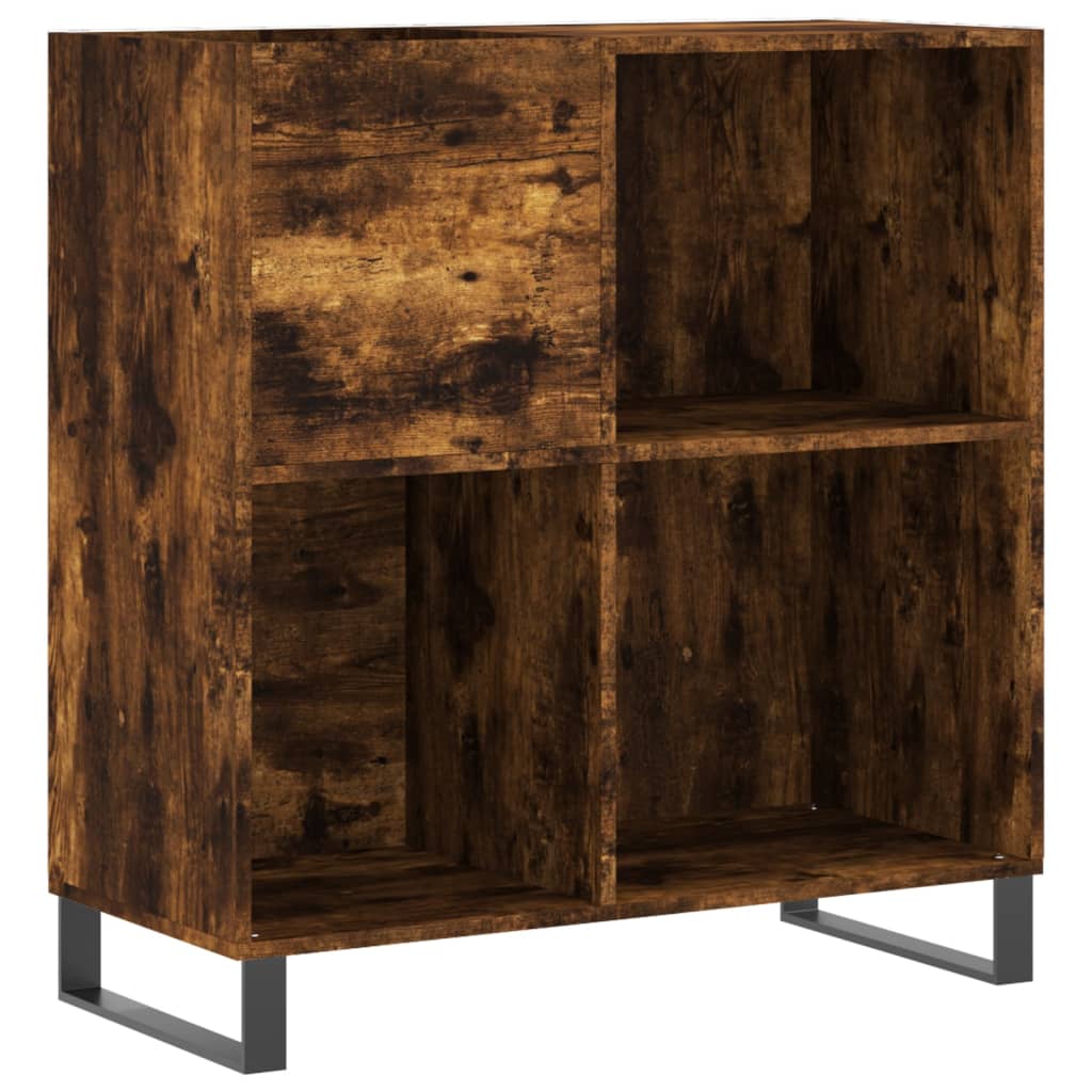 Record Cabinet Smoked Oak 84.5x38x89 cm Wood Material