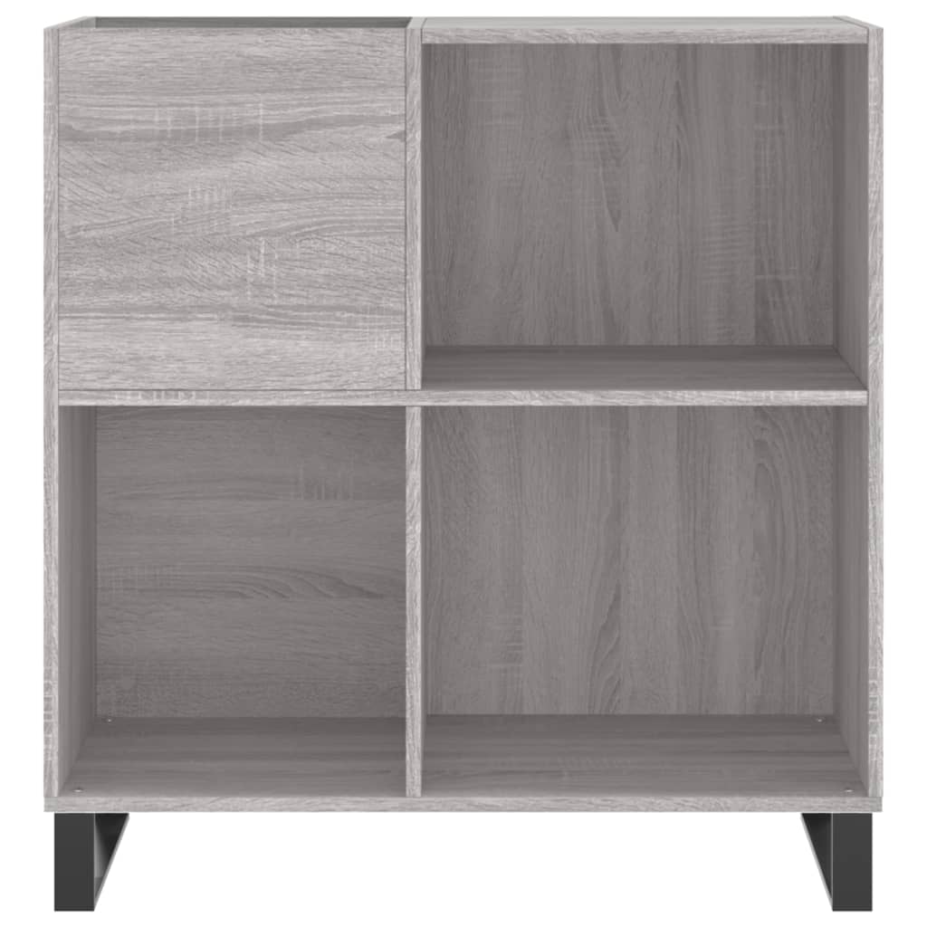 Record Cabinet Gray Sonoma 84.5x38x89 cm Wood Material