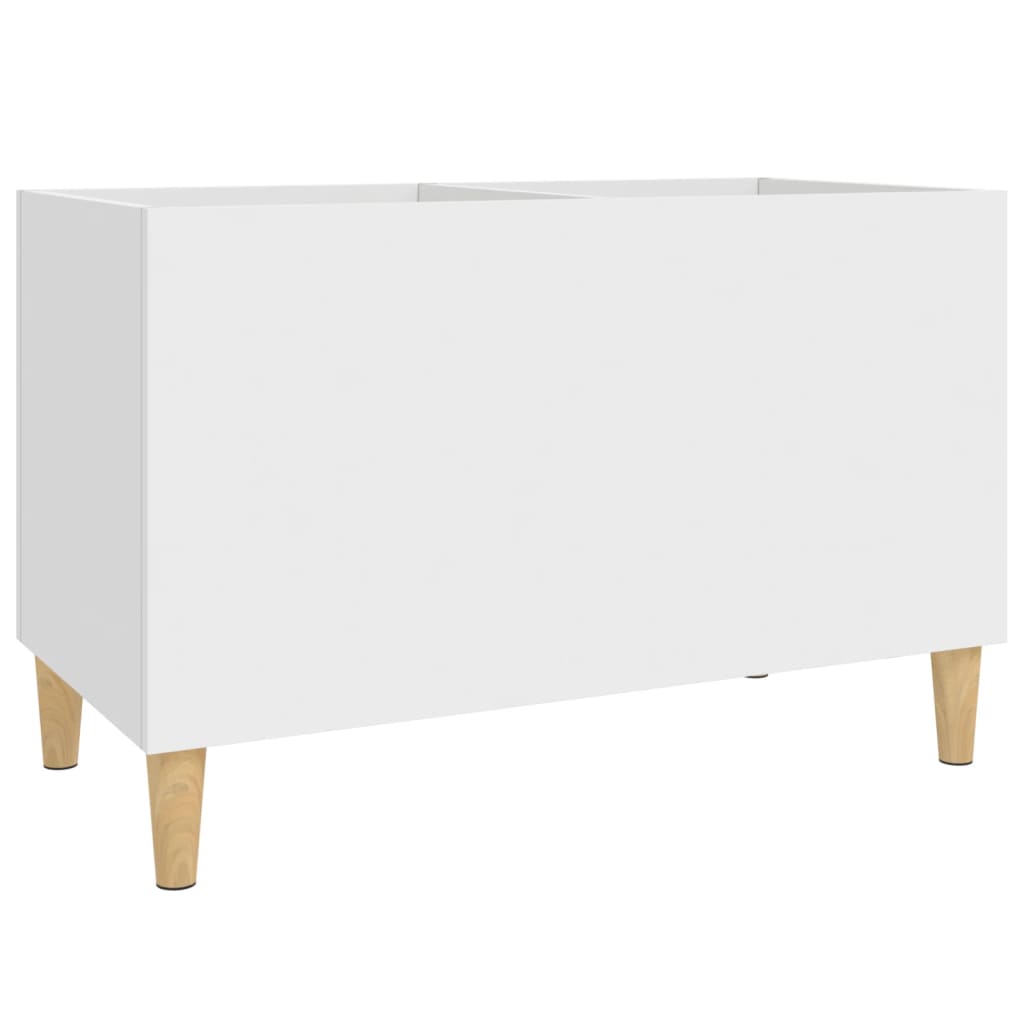 Record Cabinet White 74.5x38x48 cm Wood Material