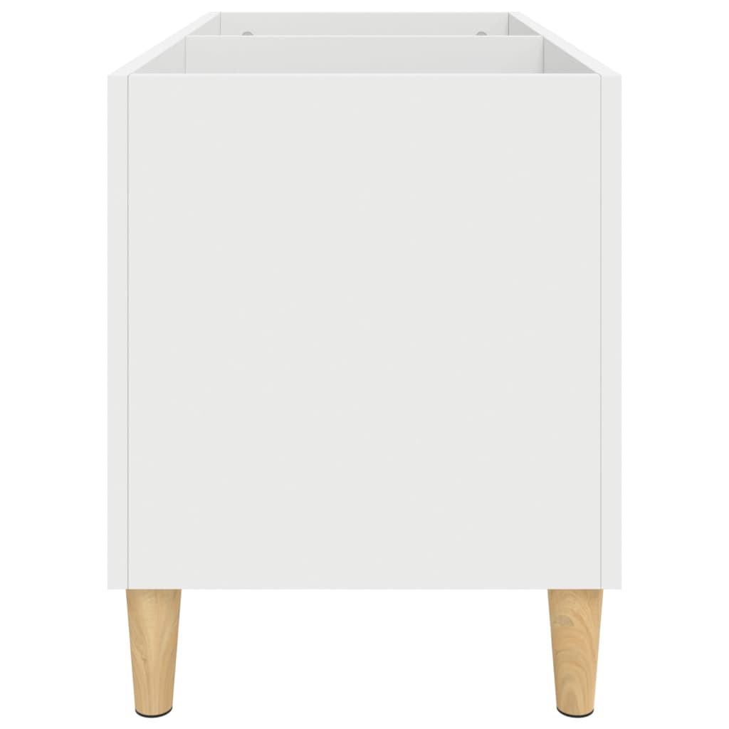 Record Cabinet White 74.5x38x48 cm Wood Material