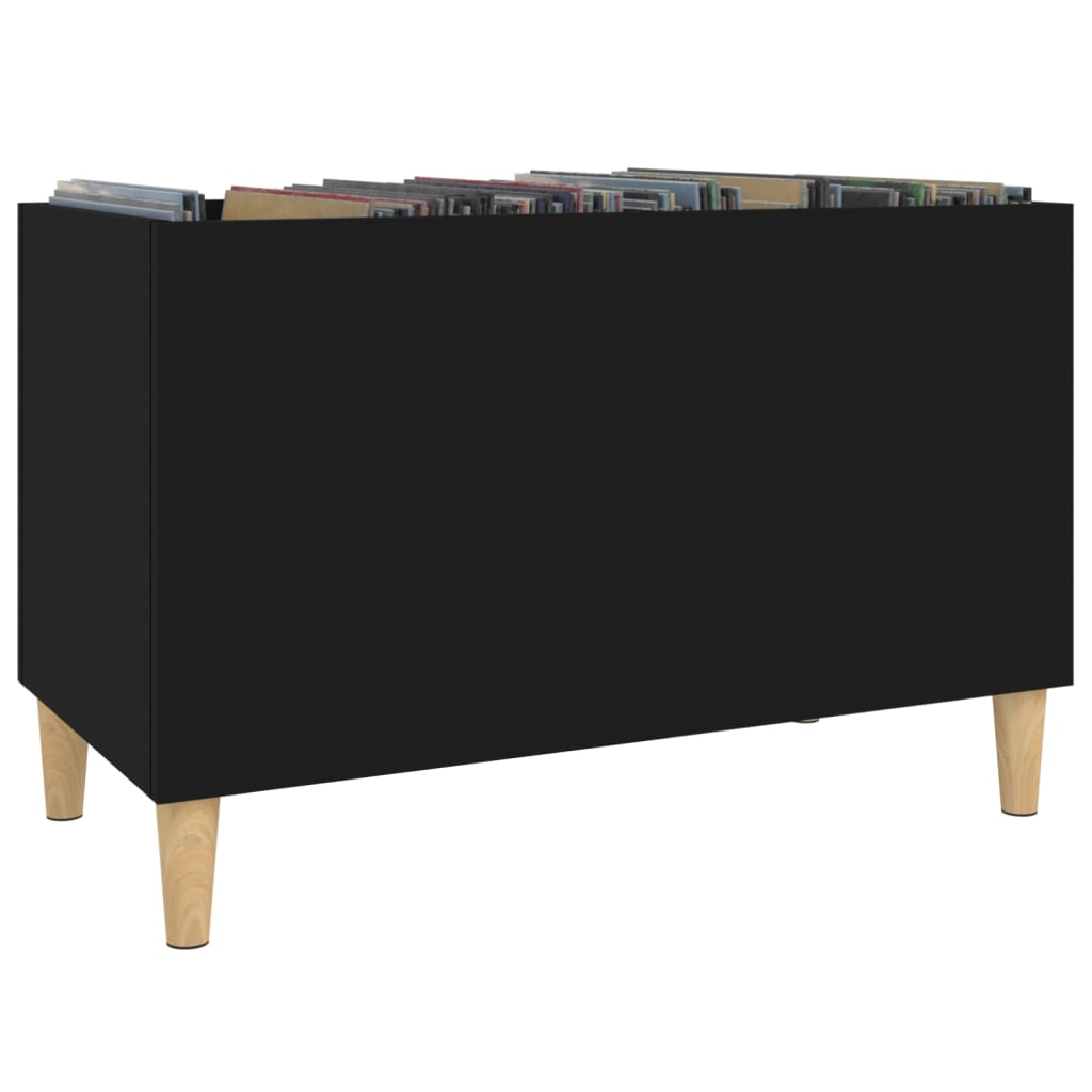 Plattenschrank Schwarz 74,5x38x48 cm Holzwerkstoff