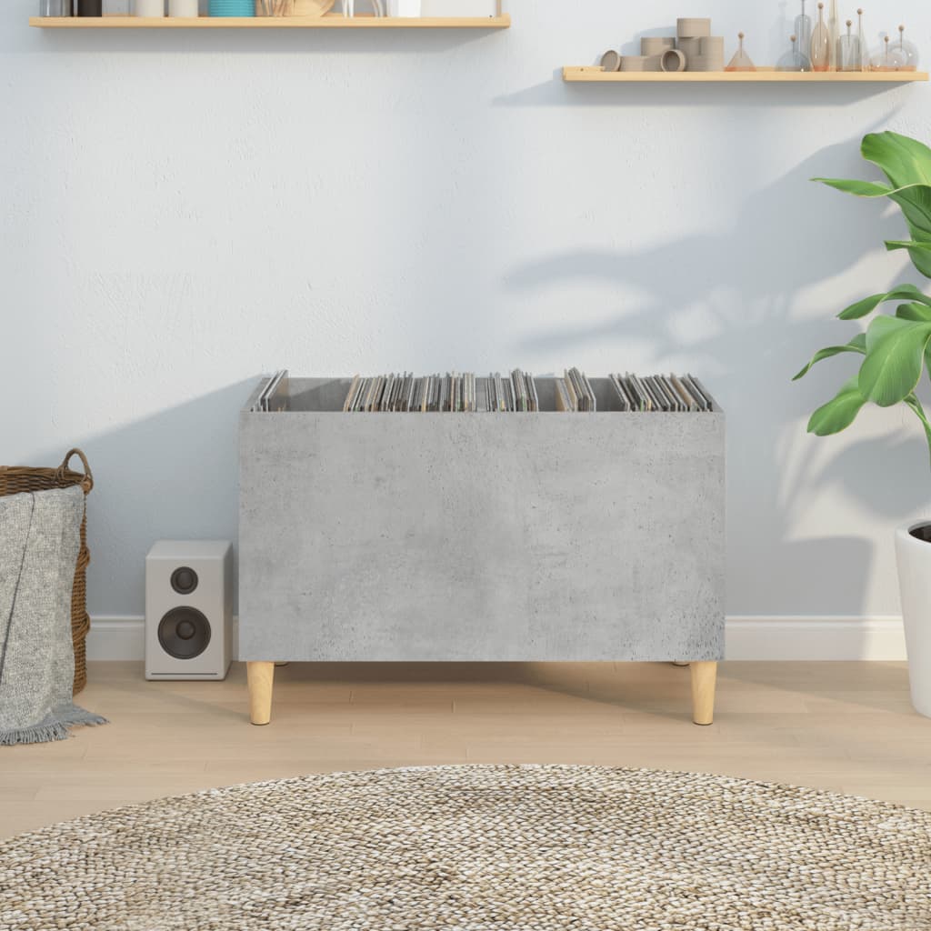 Record Cabinet Concrete Grey 74.5x38x48 cm Wood Material