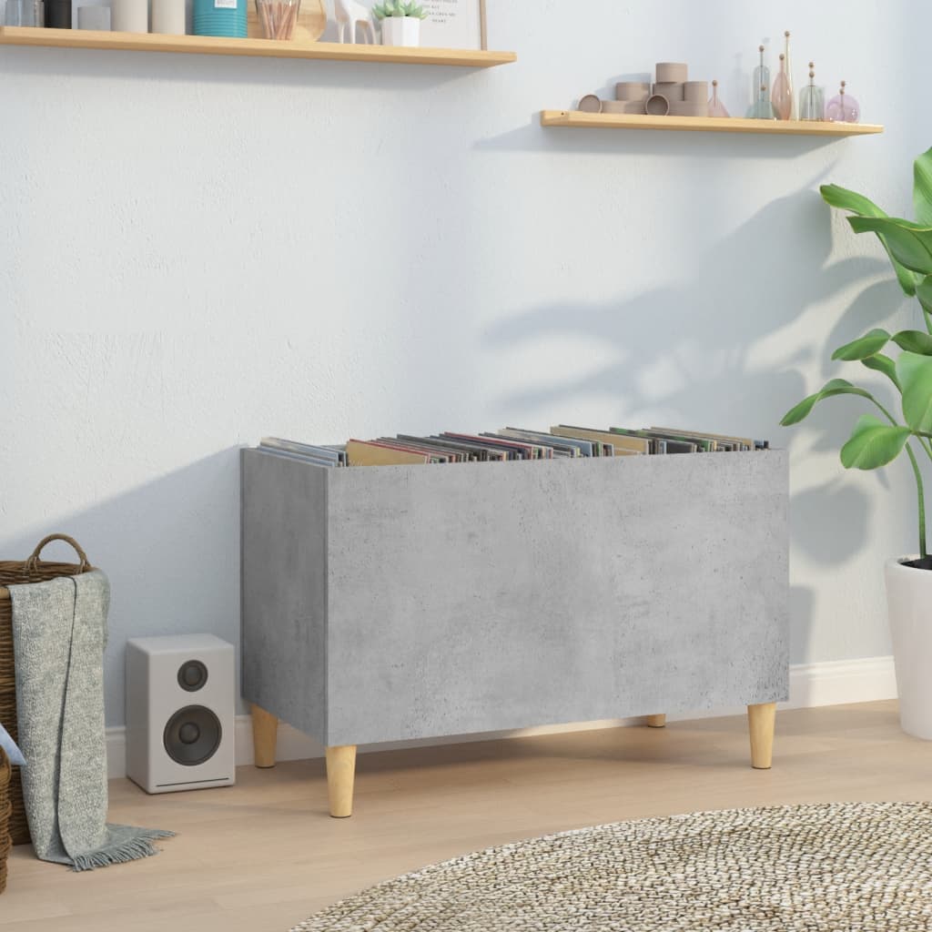 Record Cabinet Concrete Grey 74.5x38x48 cm Wood Material