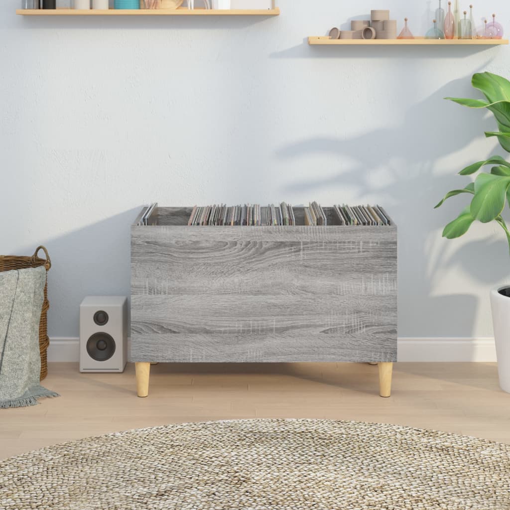 Record Cabinet Gray Sonoma 74.5x38x48 cm Wood Material