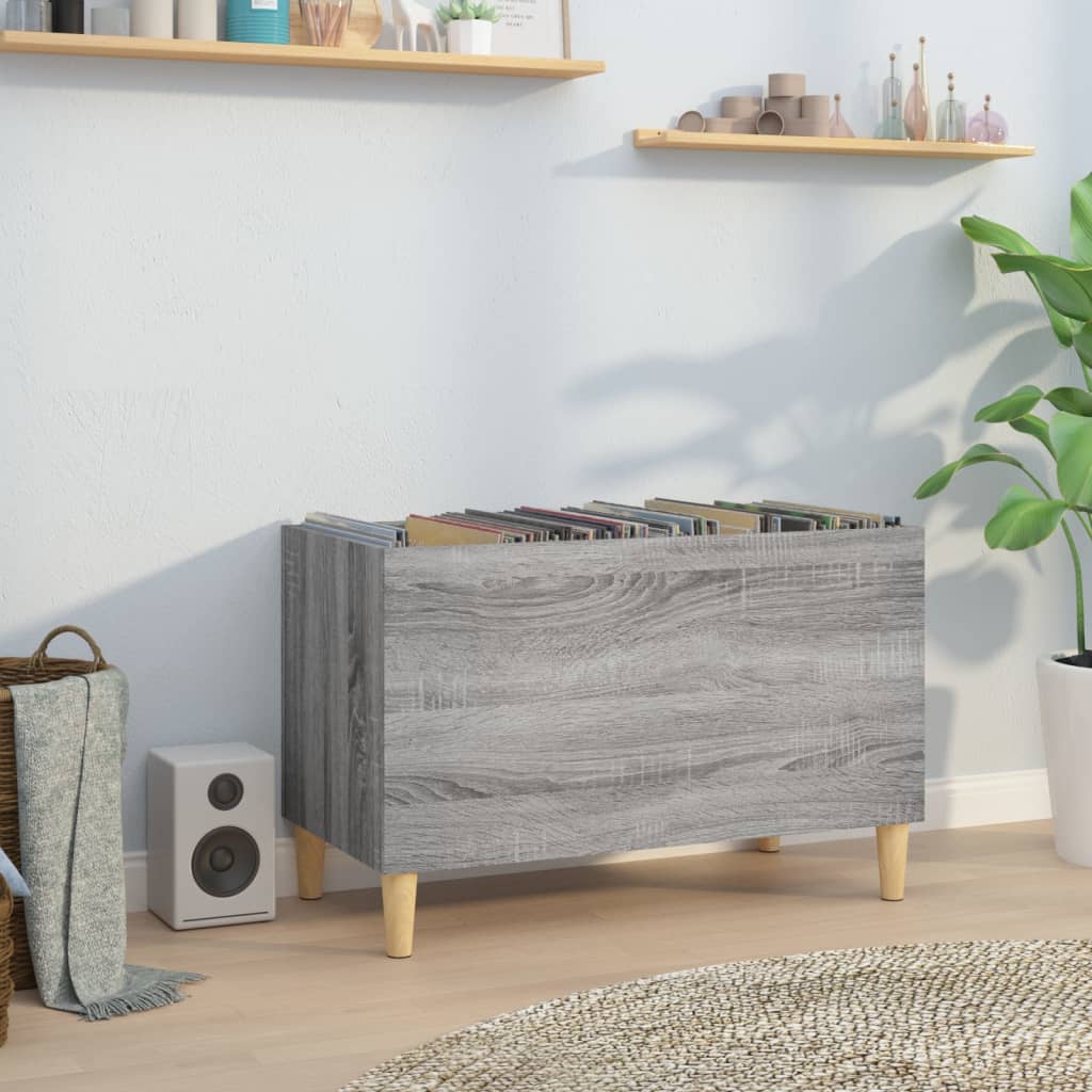 Record Cabinet Gray Sonoma 74.5x38x48 cm Wood Material