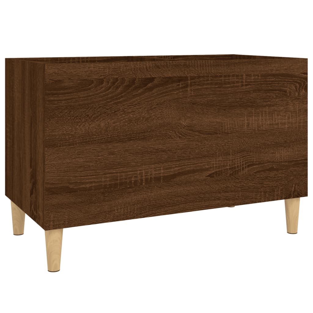 Record Cabinet Brown Oak Look 74.5x38x48 cm Wood Material