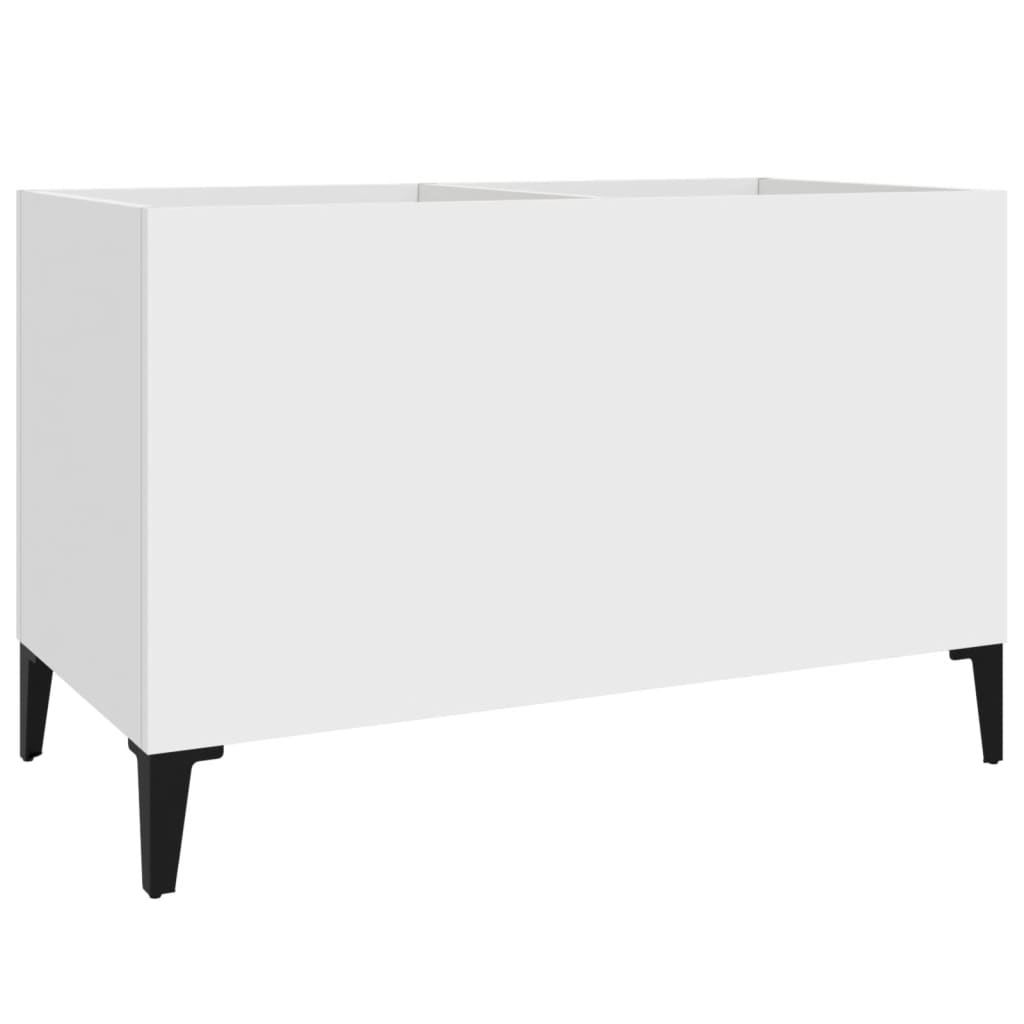 Record Cabinet White 74.5x38x48 cm Wood Material