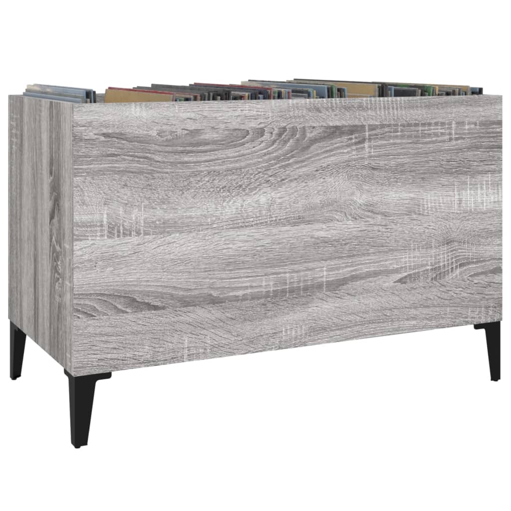 Record Cabinet Gray Sonoma 74.5x38x48 cm Wood Material