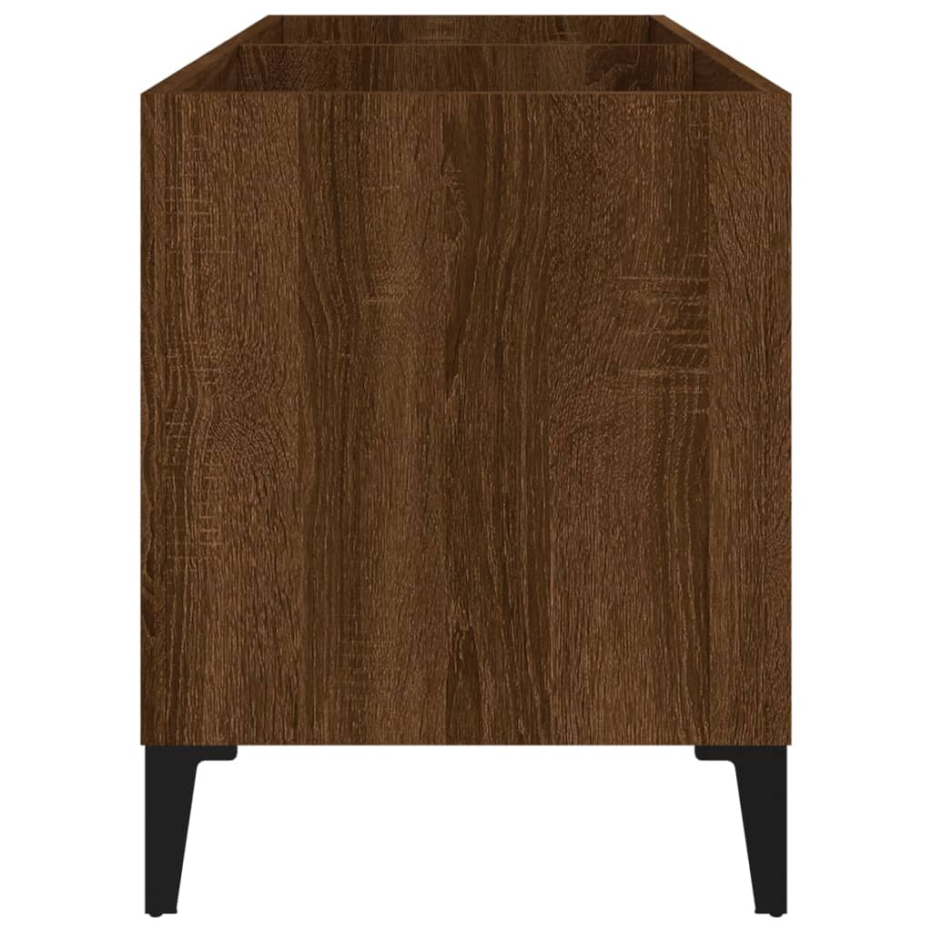 Record Cabinet Brown Oak Look 74.5x38x48 cm Wood Material