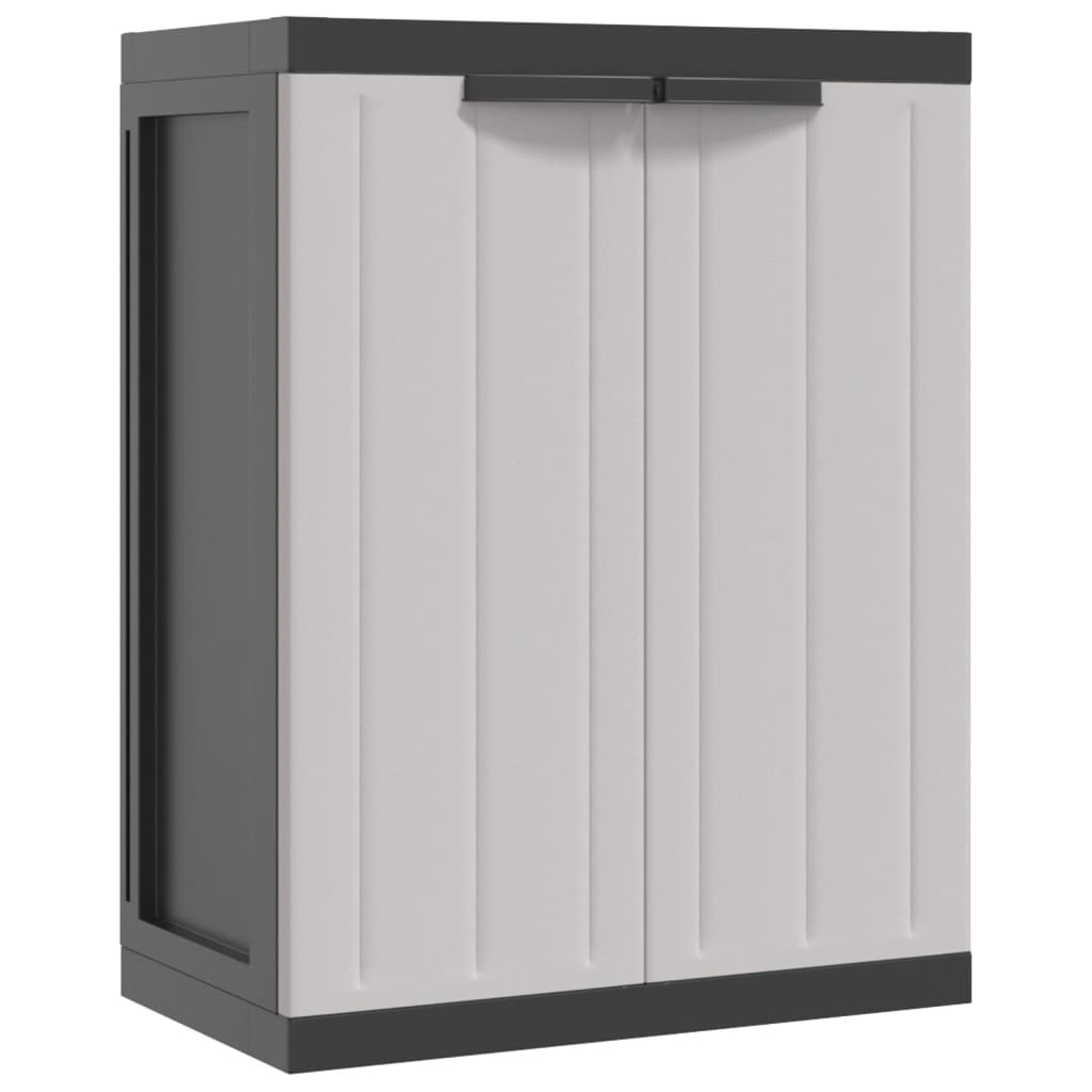 Garden Cabinet Grey and Black 65x37x85 cm PP