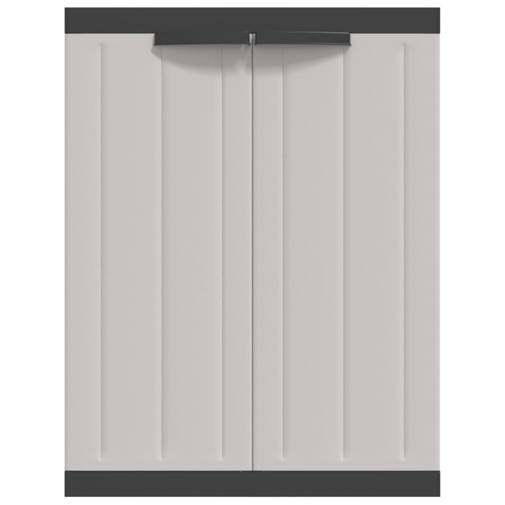 Garden Cabinet Grey and Black 65x37x85 cm PP