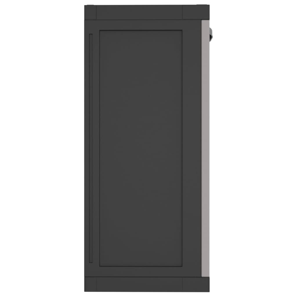 Garden Cabinet Grey and Black 65x37x85 cm PP