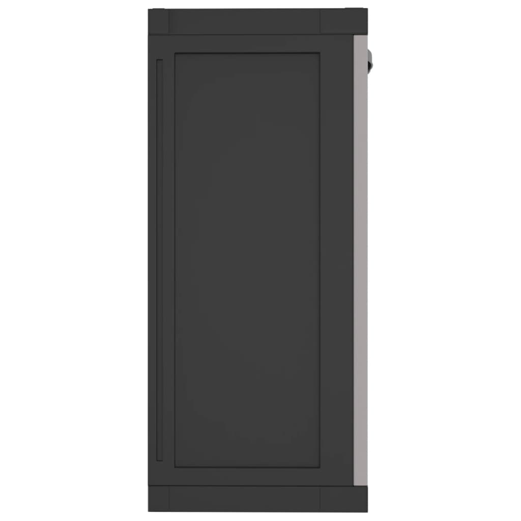 Garden Cabinet Grey and Black 97x37x85 cm PP