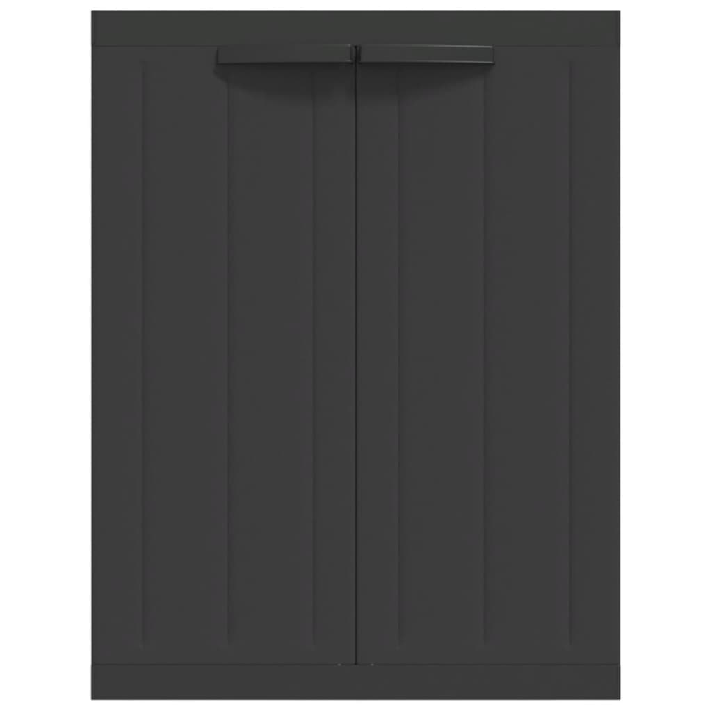 Gartenschrank Schwarz 65x37x85 cm PP